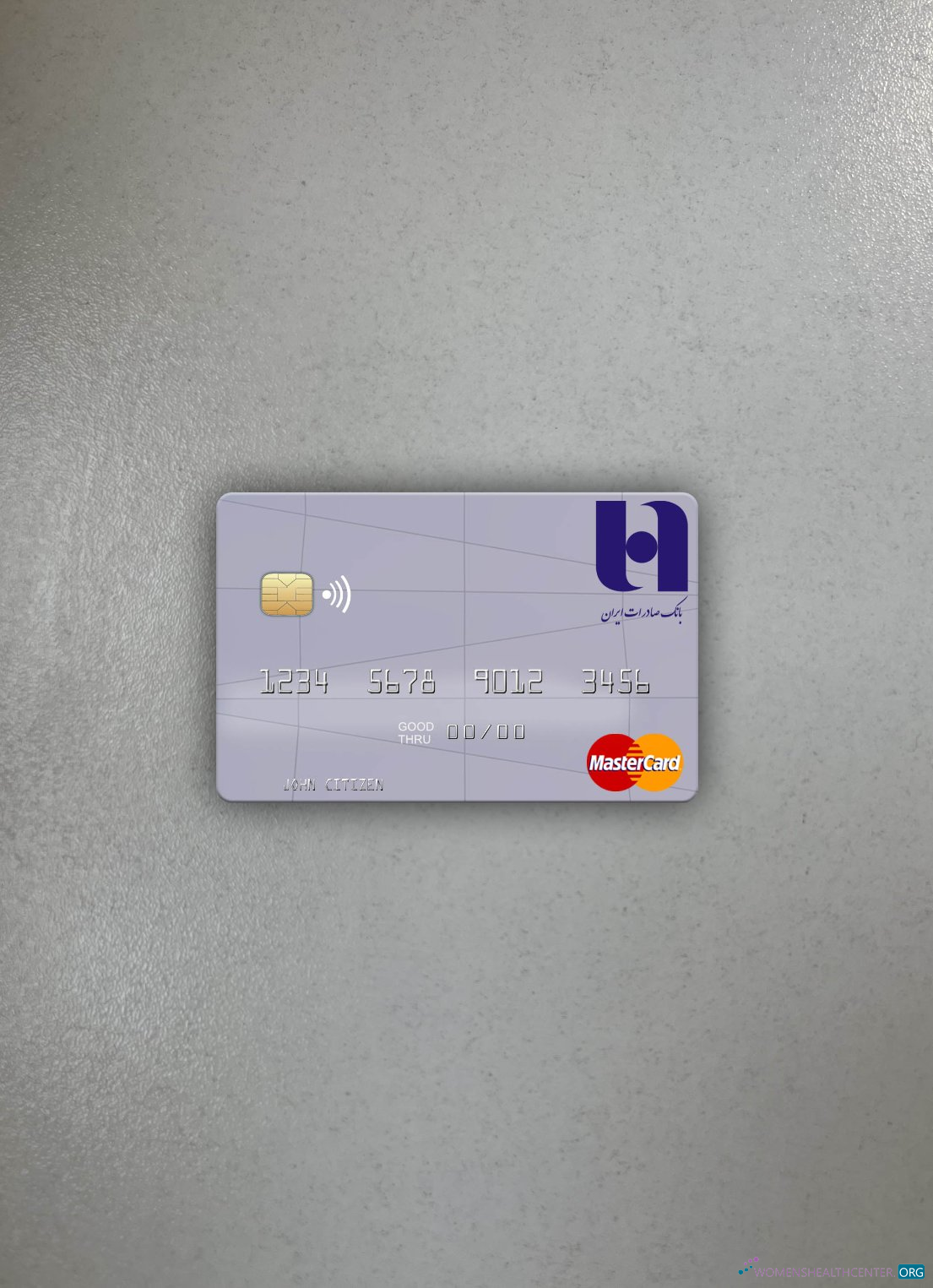 Download Iran Bank Saderat Iran mastercard photolook front Photoshop template